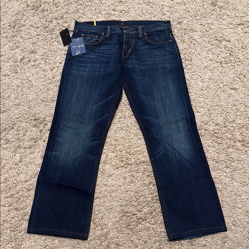 NWT Meltin’ Pot Men's Mark Style Blue Jeans Dark Wash 36 W 34 L